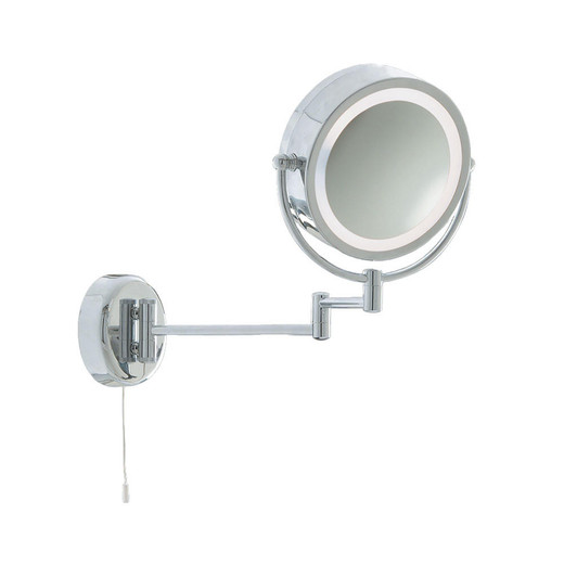 Searchlight Bathroom Mirror Chrome Extendible Swing Arm 190mm Mirror Light