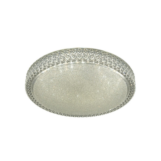 Searchlight Bordeaux Crystal and Starry Night Acrylic CCT Remote Control Flush Ceiling Light