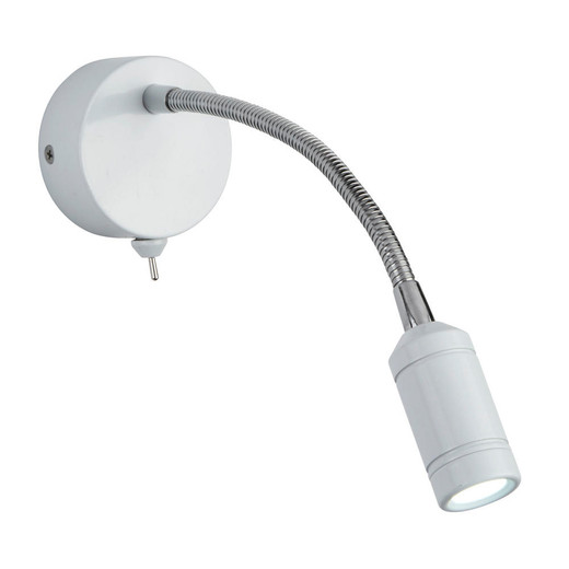 Searchlight Flexi Wall White Adjustable LED Reading Wall Light