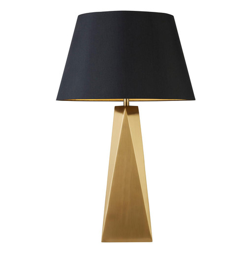 Searchlight Maldon Gold Base with Black Shade and Gold Inner Table Lamp