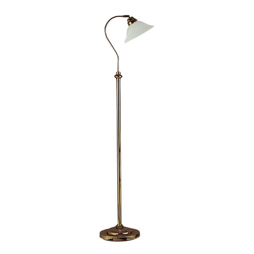 Searchlight Adjustable Antique Brass with Scavo Glass Floor Lamp