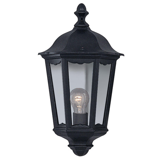 Searchlight Alex Black Outdoor Half Lantern Wall Light