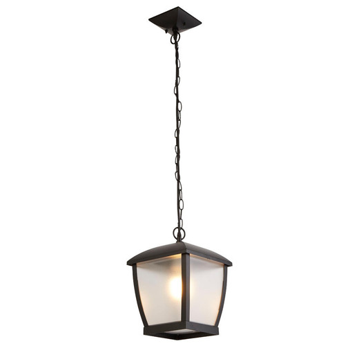 Searchlight Seattle Black with Clear Frosted Acrylic Outdoor Pendant Light