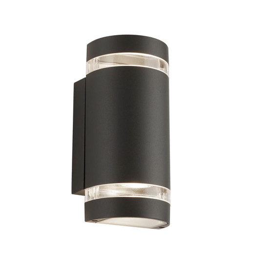 Searchlight Outdoor 2 Light Grey with Clear Diffuser IP44 Wall Light