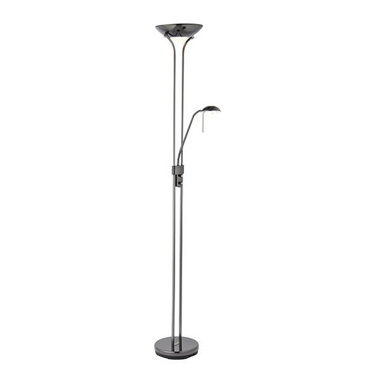 Endon Lighting Rome 2 Light Black Chrome Mother and Child Floor Lamp