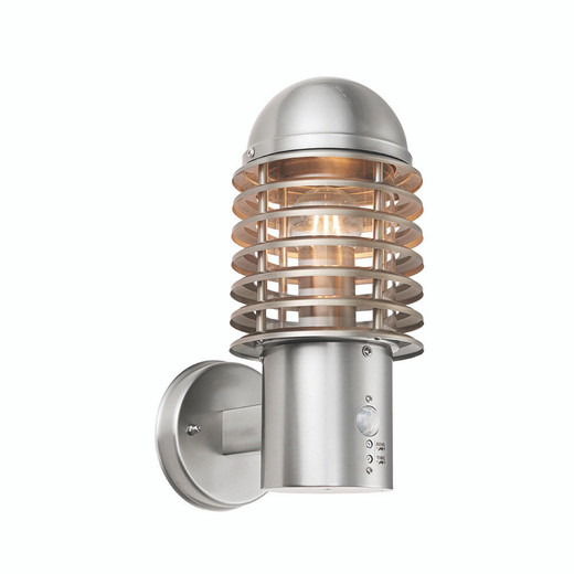 Endon Lighting Louvre Brushed Stainless IP44 Sensor Wall Light