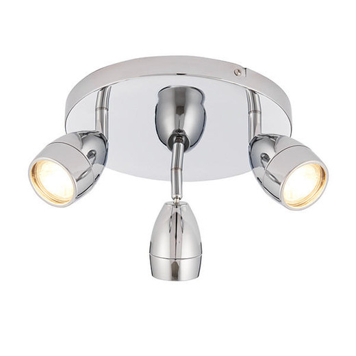 Endon Lighting Porto 3 Light Chrome with Clear Glass Spotlight