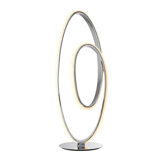 Endon Lighting Aria Chrome with White Diffuser Oval Table Lamp