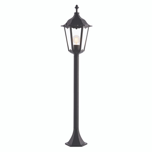 Endon Lighting Burford Matt Black with Clear Glass IP44 Bollard