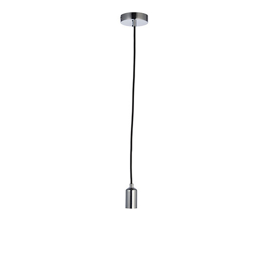 Endon Lighting Studio Chrome with Black Fabric Flex Pendant Light