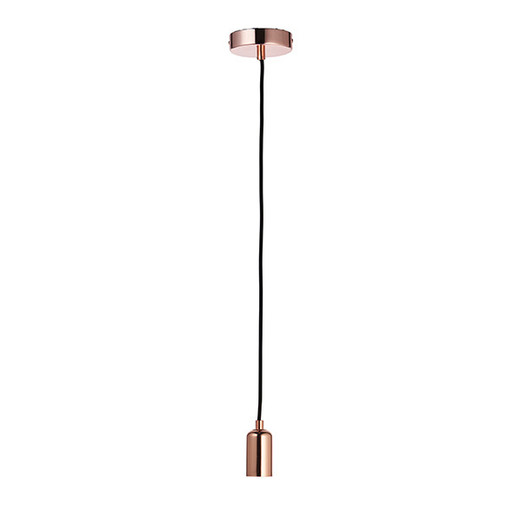 Endon Lighting Studio Copper with Black Fabric Flex Pendant Light