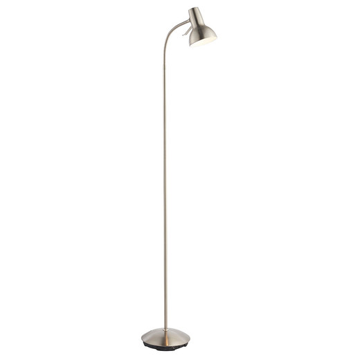 Endon Lighting Amalfi Satin Nickel with Gloss White Adjustable Floor Lamp