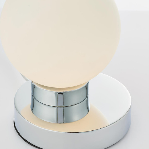 Endon Lighting Ratio Chrome with Opal Glass Shade Table Lamp