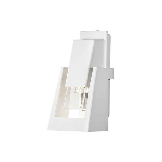 Potenza White Aluminium Single Wall Light