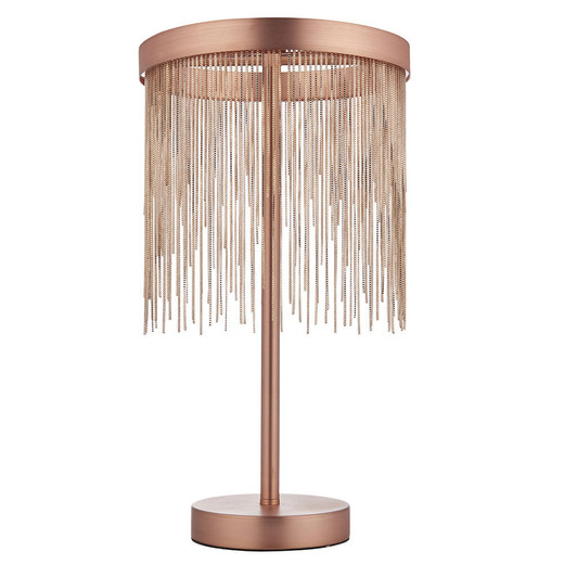 Endon Lighting Zelma Brushed Copper with Copper Chain Table Lamp