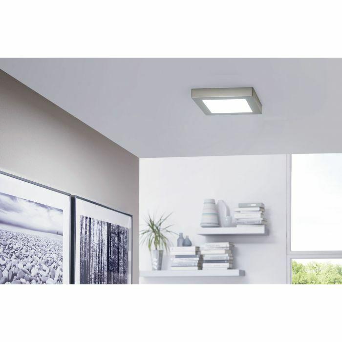 Fueva-C 225² Nickel with White Surface Ceiling Light