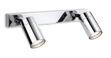 Pinnacle 2 Light Chrome Adjustable Bar Spot Light