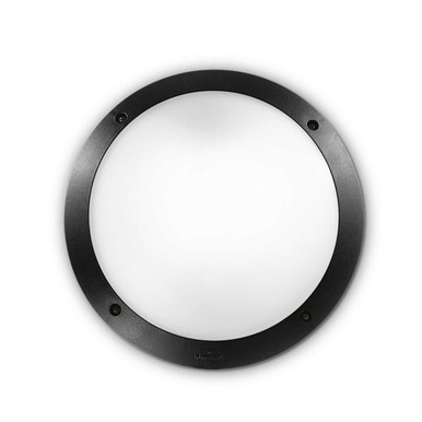 Lucia1 AP1 Black with White Diffuser Resin IP66 Wall Light
