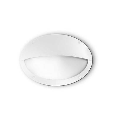 Maddi AP1 White Semi Diffuser Resin IP66 Wall Light