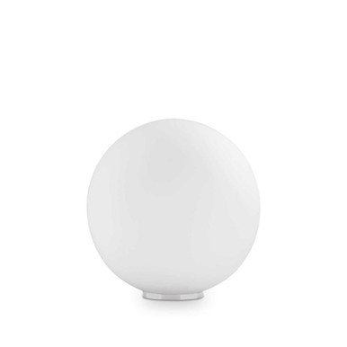 Rustic Copper Table Top Mapa TL1 White Acrylic Sphere 30cm Table Lamp