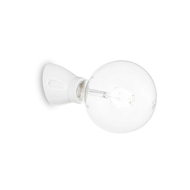 Winery AP1 White with Clear Sphere Diffuser Wall Light