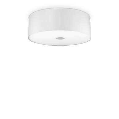 Woody PL4 4 Light White Shaded Flush Ceiling Light