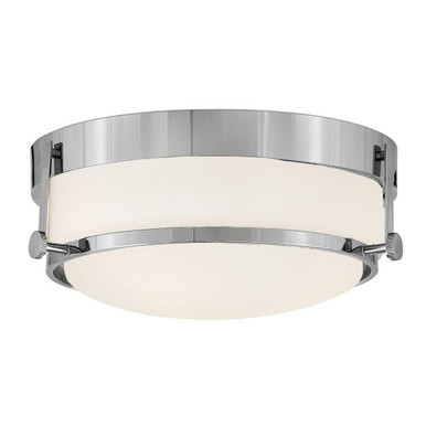 Harper 3 Light Polished Chrome with Opal Diffuser Flush Ceiling Light
