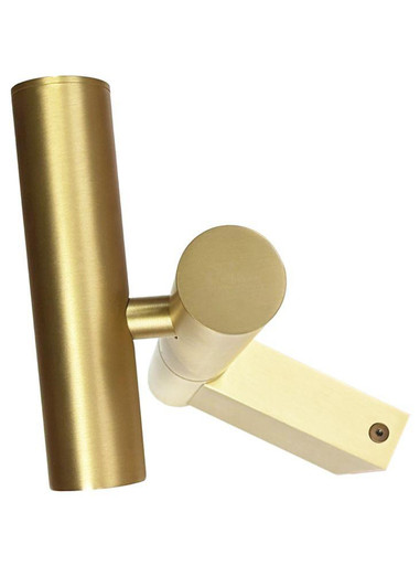 Rod Feature Light Fabula Satin Brass Adjustable LED Rod Wall Spotlight