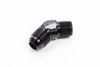 45 Deg Alum #8 to 3/8npt Fitting Black