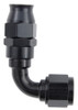 Hose Fitting #6 90 Deg PTFE Black