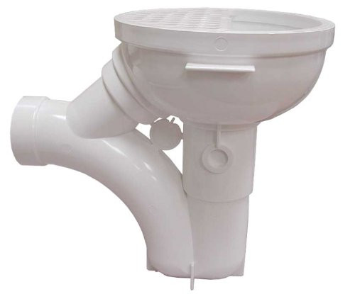 2" PVC Solvent Weld Floor Drain with Trap and Full Plastic Grate - The ...
