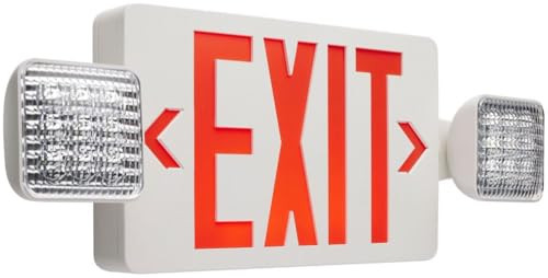 SATCO 67/121 Exit and Emergency Light Combo - Battery Backup