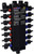 Viega 50143 - 1/2-Inch PureFlow Zero Lead Poly Alloy PEX Crimp Manabloc With 14 Ports - 8 Cold 6 Hot