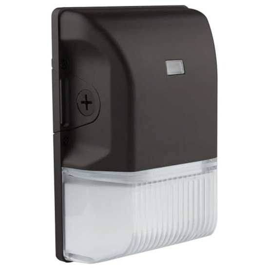 Nuvo 65/747 20W Outdoor LED Small Wall Pack, Dusk to Dawn, CCT-Selectable 3000K/4000K/5000K, Black
