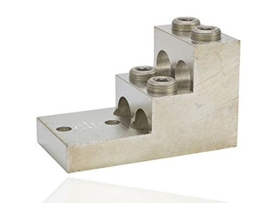 NSI 600T-4 Dual Rated Mechanical Stacked Lug, 600 MCM-2 Wire Range, 13/32" Mouting Hole, 2.469" Width, 2.875" Height, 4.906" Length
