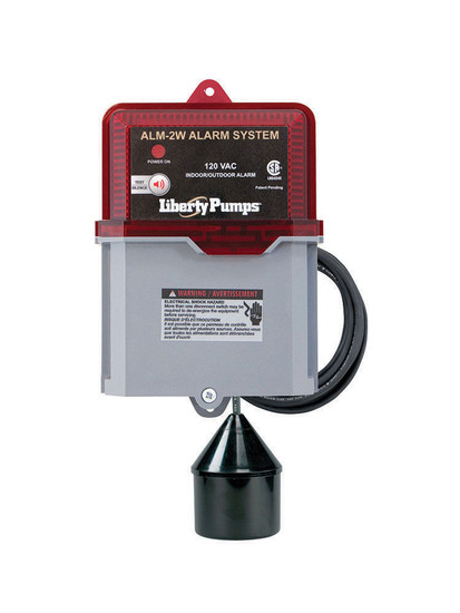 Liberty Pumps Indoor/Outdoor High Water Alarm - ALM-2W - 20' Piggyback Cord