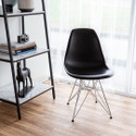 Cairo Chair - Black Seat Chrome Base