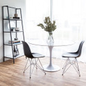 Cairo Chair - Black Seat Chrome Base