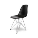 Cairo Chair - Black Seat Chrome Base