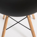 Cairo Chair - Black Seat Wood Base