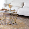 Cyclone Wire Coffee Table - Light Gold