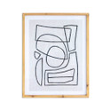 Abstract B Wall Decor - Natural Frame