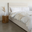 Justin Double Storage Bed Tall - Cream