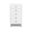 Hara 5 Drawer Tall Dresser - White
