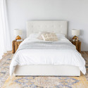 June Double Storage Bed - Cream