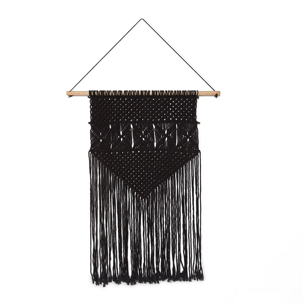Bohemian Rio Macrame Wall Hanging - Black - Style In Form
