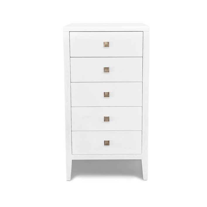 Hara 5 Drawer Tall Dresser - White