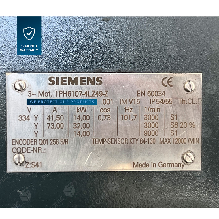 1PH6107-4LZ49-Z S41 Siemens servomotor