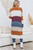 Knitted Color Block Long Cardigan