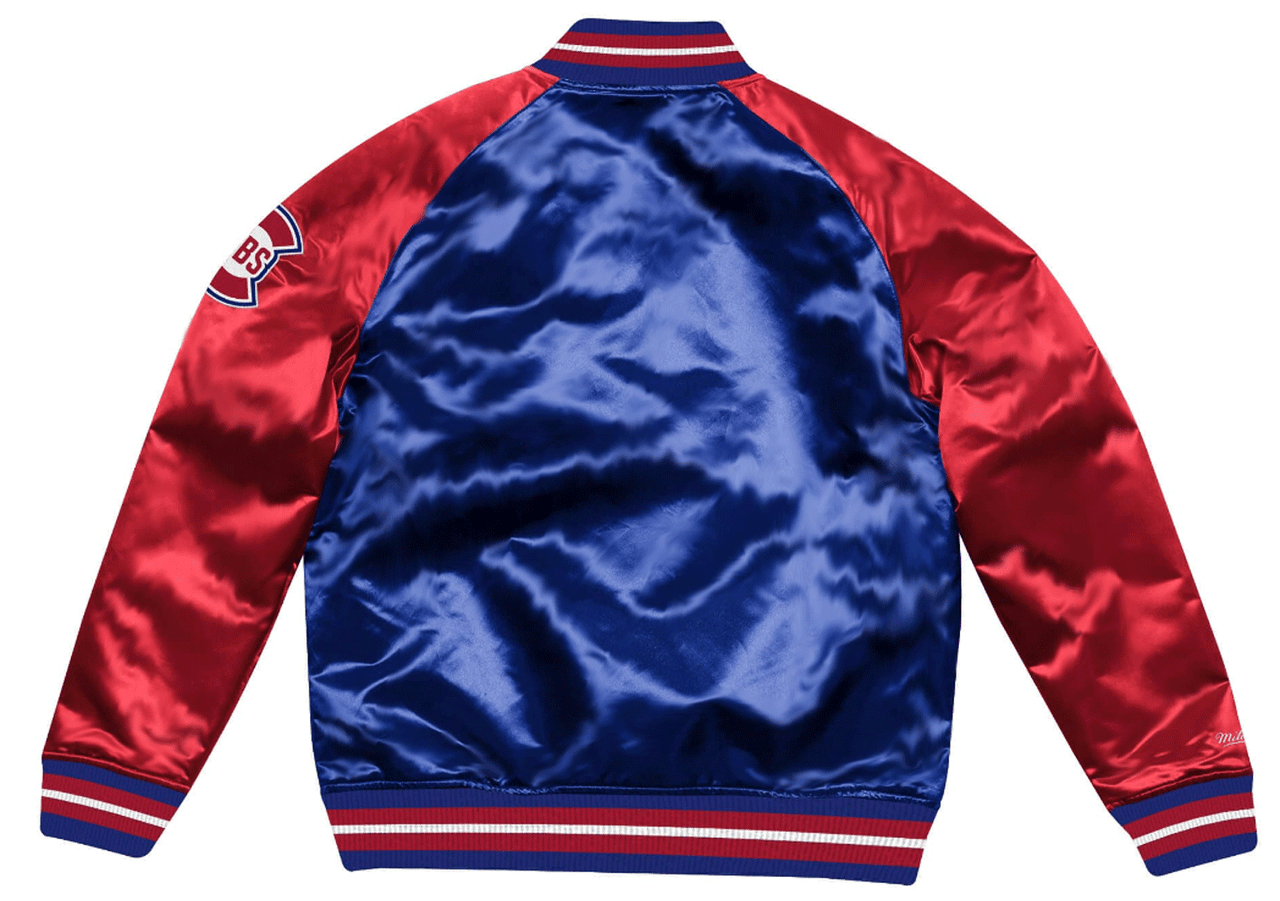 Mitchell & Ness Chicago Cubs Tough Season Satin Jacket 2XT Black/White/Multi